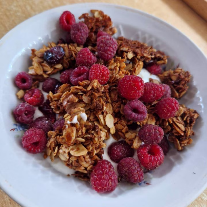 Domowa Granola z Miodem, Kokosem i Bakaliami